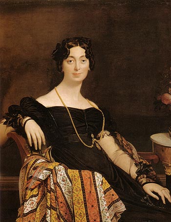 Madame Jacques Louis Leblanc 1823 - Jean-Auguste-Dominique-Ingres reproduction oil painting