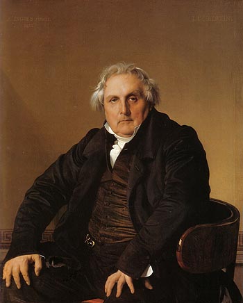 Louis Francois Bertin 1832 - Jean-Auguste-Dominique-Ingres reproduction oil painting