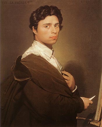 Self Portrait 1804 - Jean-Auguste-Dominique-Ingres reproduction oil painting