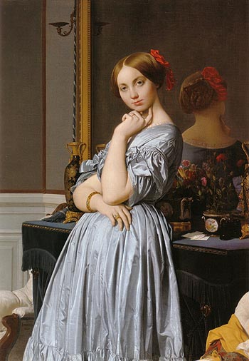 Vicomtesse Othnin d Haussonville 1845 - Jean-Auguste-Dominique-Ingres reproduction oil painting