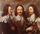 Triple Portrait of Charles I 1635 - Van Dyck reproduction oil painting