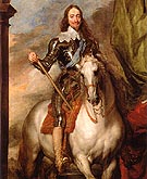 Charles I on Horseback with Monsieur de St Antoine 1633 - Van Dyck reproduction oil painting