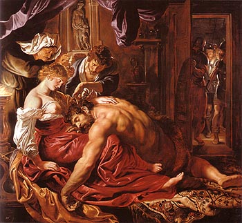 Samson and Delilah 1609 - Van Dyck reproduction oil painting