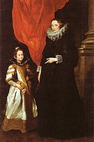 Geronima Sale Brignole and her Daughter - Van Dyck reproduction oil painting