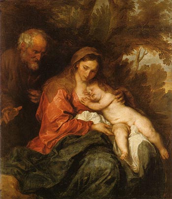 The Rest on the Flght to Egypt 1630 - Van Dyck reproduction oil painting