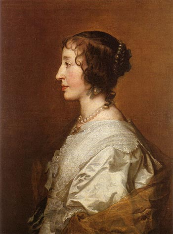 Henrietta Maria - Van Dyck reproduction oil painting