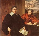 Thomas Wentworth Earl of Strafford with Sir Philip Mainwarin - Van Dyck reproduction oil painting