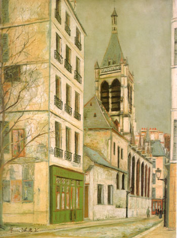 The Church Saint- Severin - Maurice Utrillo reproduction oil painting