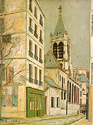 The Church Saint- Severin - Maurice Utrillo reproduction oil painting