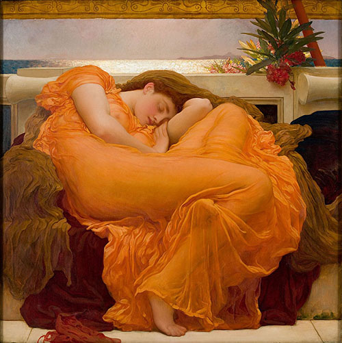 Flaming June c1895 - Frederick Lord Leighton reproduction oil painting