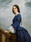 Portrait of Mrs Robert Shaw Sturgis - William Morris Hunt reproduction oil painting