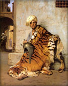 Pelt Merchant of Cairo 1869 - Jean Leon Gerome reproduction oil painting