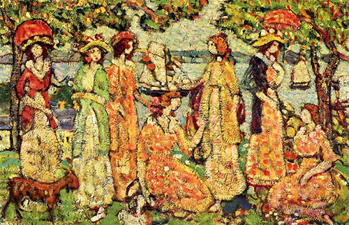 The Idlers c1918 - Maurice Prendergast reproduction oil painting