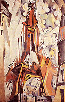 Eiffel Tower c1910 - Robert Delaunay reproduction oil painting