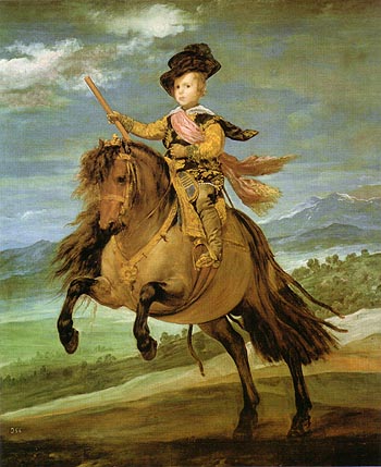 Prince Baltasar Carlos on Horseback 1634 - Diego Velasquez reproduction oil painting