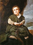 The Dwarf Francisco Lezcano EI Nino de Vallecas 1643 - Diego Velasquez reproduction oil painting