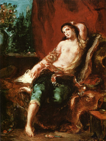 Odalisque 1857 - F.V.E. Delcroix reproduction oil painting