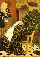 Mother Daughtes c1891 - Edouard Vuillard reproduction oil painting