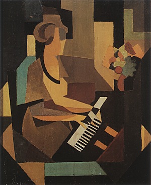 Georgette at the Piano 1923 - Rene Magritte reproduction oil painting