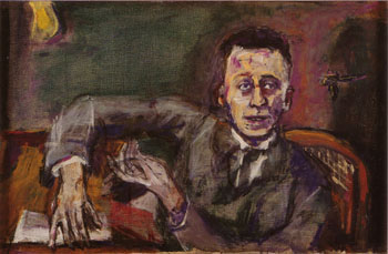 Portrait of Kark Krauss II 1925 - Oskar Kokoshka reproduction oil painting