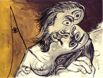 Le Baiser 1969 - Pablo Picasso reproduction oil painting