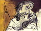 Le Baiser 1969 - Pablo Picasso reproduction oil painting