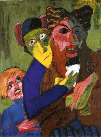 Excited People 1913 - Emile Nolde reproduction oil painting