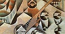 Guitar and Glasses - Juan Gris reproduction oil painting