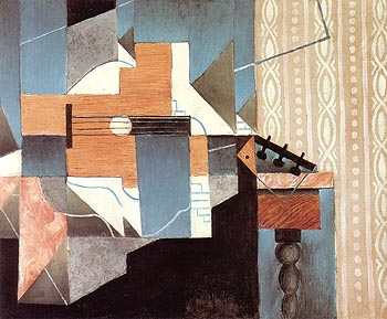 Guitar on the Table 1913 - Juan Gris reproduction oil painting