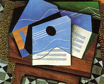 Guitar on the Table 1915 - Juan Gris reproduction oil painting