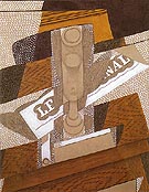 The Pipe 1916 - Juan Gris reproduction oil painting