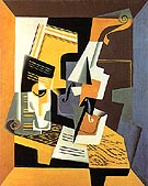 Violin and Glass 1918 - Juan Gris reproduction oil painting