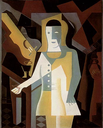 Pierrot 1919 - Juan Gris reproduction oil painting