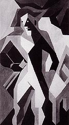 Standing Harlequin Harlequin with a Chair 1919 - Juan Gris reproduction oil painting