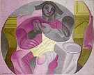 Seated Harlequin 1923 - Juan Gris reproduction oil painting