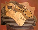 The Guitar with Inlay 1925 - Juan Gris reproduction oil painting