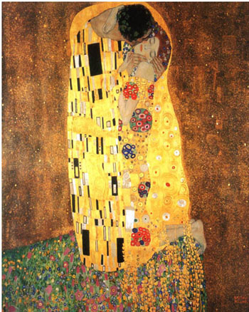 The Kiss Portrait Format - Gustav Klimt reproduction oil painting