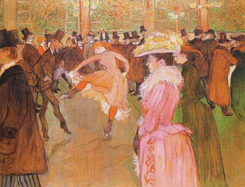 At the Moulin Rouge The Dance 1890 - Henri De Toulouse-lautrec reproduction oil painting