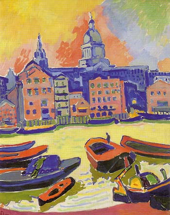Saint Paul s Cathedral from the Thames 1906 - Andre Derain reproduction oil painting