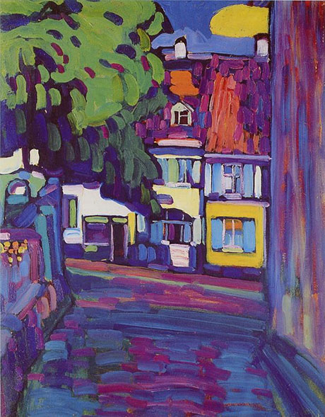 Murnau Houses in the Obermarkt 1908 - Wassily Kandinsky reproduction oil painting