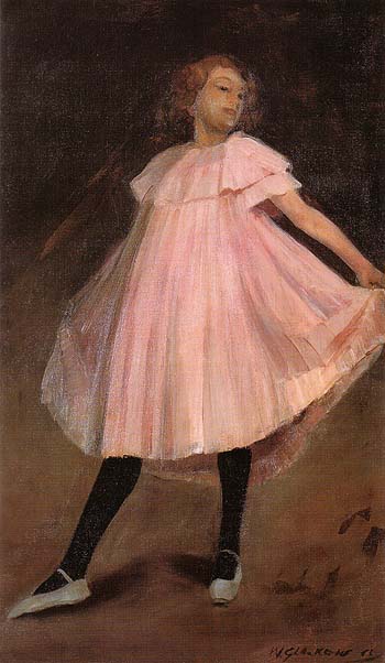 Dancer in Pink Dress 1902 - William Glackens reproduction oil painting