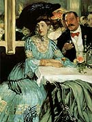 Chez Mouquin 1905 - William Glackens reproduction oil painting