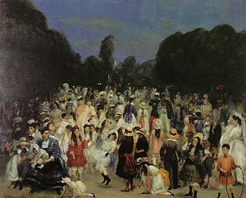 In the Buen Retiro 1906 - William Glackens reproduction oil painting