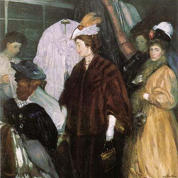 The Shoppers 1908 - William Glackens reproduction oil painting