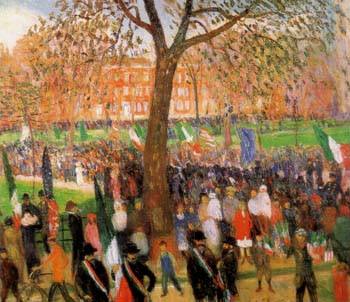 Parade Washington Square 1912 - William Glackens reproduction oil painting