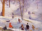 Sledding Central Park 1912 - William Glackens reproduction oil painting