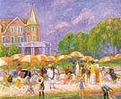 Beach Umbrellas at Blue Point 1916 - William Glackens reproduction oil painting