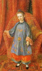 The Artist s Daughter in Chinese Costume 1918 - William Glackens reproduction oil painting