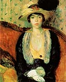 Miss Olga D 1910 - William Glackens reproduction oil painting