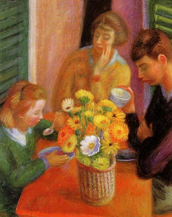 Breakfast Porch 1925 - William Glackens reproduction oil painting